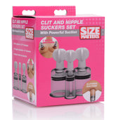 Size Matters Clit And Nipple Sucker Set Suction Stimulator Clear Nipple Suckers